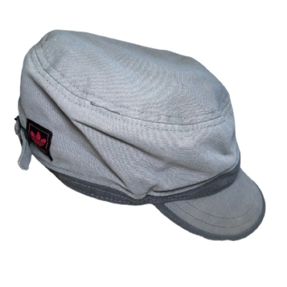 KIDS ADIDAS GREY PINK HAT, ADJUSTABLE ONE SIZE